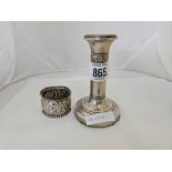 SILVER CANDLESTICK WITH SWAGS,