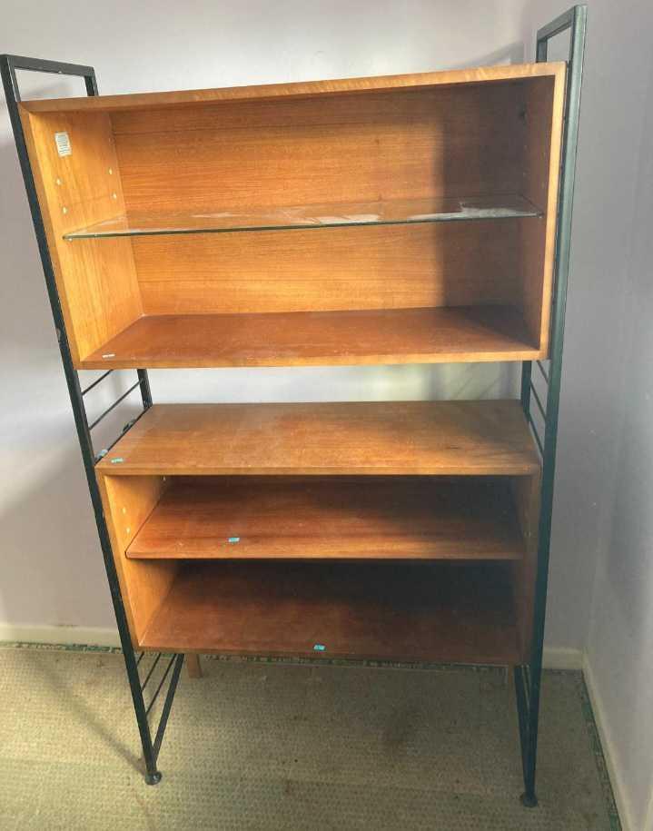 LADDERAX METAL & GLAZED 2 UNITS & SHELVING