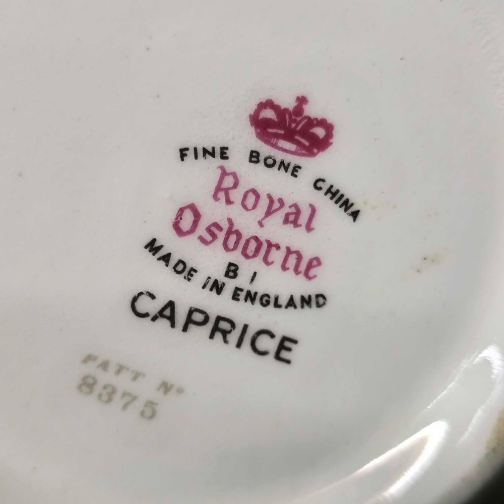 ROYAL OSBORNE CAPRICE COFFEE WARE & DECORATIVE COFFEE CANISTERS & SAUCERS ETC - Image 2 of 3