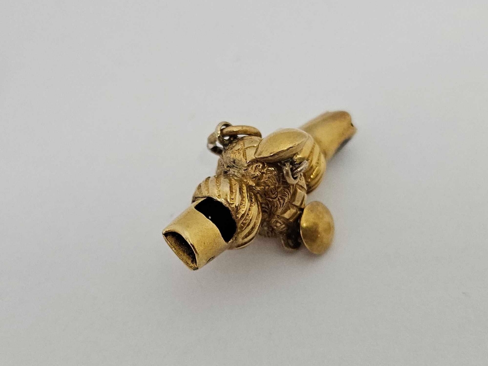 VICTORIAN GOLD WHISTLE CHARM A/F, 1. - Image 2 of 4