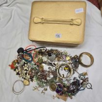 VANITY CASE WITH MISC COSTUME JEWELLERY, BANGLES,BRACELETS,