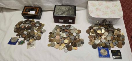 QTY OF MIXED COINAGE IN 3 BOXES