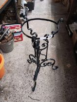 WROUGHT IRON POT STAND,