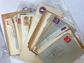 COLLECTION OF LOOSE FOREIGN STAMPS ETC & COLLECTION OF STAMPED & FRANKED ENVELOPES