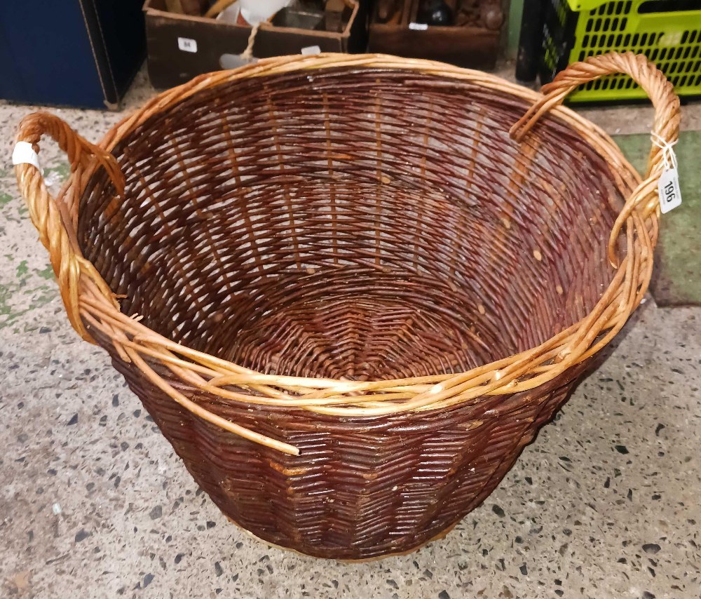 WICKER LOG BASKET