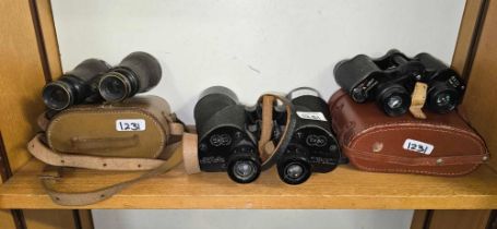 3 PAIRS OF MISC BINOCULARS,