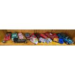 SHELF OF MISC DIE CAST TOYS & OTHERS INCL;