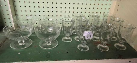 IRISH COFFEE GLASSES & GLASS DESSERT DISHES