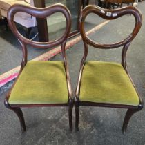 PAIR OF ROSEWOOD DINING CHAIRS