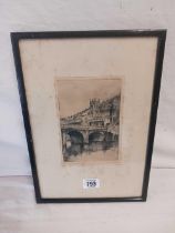 SIX OLD ETCHINGS - MOSTLY SIGNED