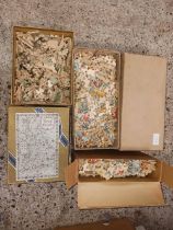 3 VINTAGE WOODEN JIGSAW PUZZLES POSSIBLY OF MAPS OF GREAT BRITAIN,