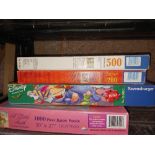 4 MISC JIGSAW PUZZLES,