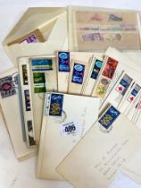 COLLECTION OF STAMPED & FRANKED ENVELOPES & COLLECTION OF BRITISH STAMPS