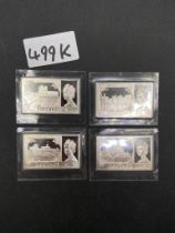 FOUR SILVER STAMPS - £1, 5/-, 2/6 & 10/-,