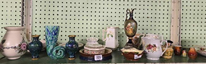 SHELF OF MIXED CHINAWARE