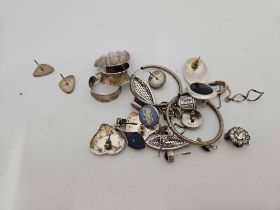 BAG OF SILVER JEWELLERY ITEMS