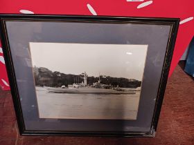 CARTON OF MISC F/G PICTURES, PHOTO'S OF NAVAL SHIPS,