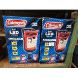 2 COLEMAN DUO LED LANTERNS IN BOXES