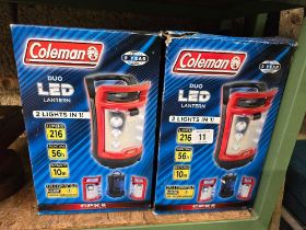 2 COLEMAN DUO LED LANTERNS IN BOXES