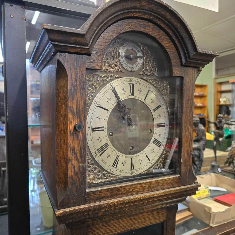 GRANDMOTHER LONG CASED CLOCK WITH WHITTINGTON & WESTMINSTER CHIMES BY JAMES WALKER, - Image 3 of 3