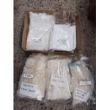 CARTON WITH MISC LINEN, PILLOW COVERS, 2 MALTESE LACE SKIRTS,