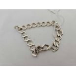 SILVER FLAT LINK BRACELET