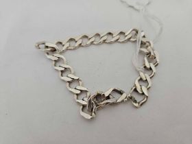 SILVER FLAT LINK BRACELET