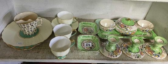 SHELF OF MAILING CHINAWARE & ROYAL ALBERT CHINAWARE