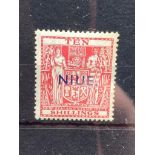 NIUE - 1942 10/- POSTAL FISCAL MINT WMK 43-SG81