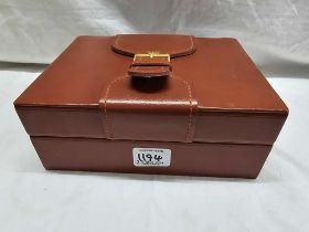 BROWN FAUX LEATHER BOX BEARING THE NAME OF ROLEX