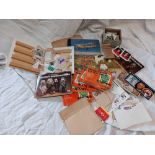 CARTON OF STAMPS, CIG CARS, TRADE CARDS, ALBUMS,