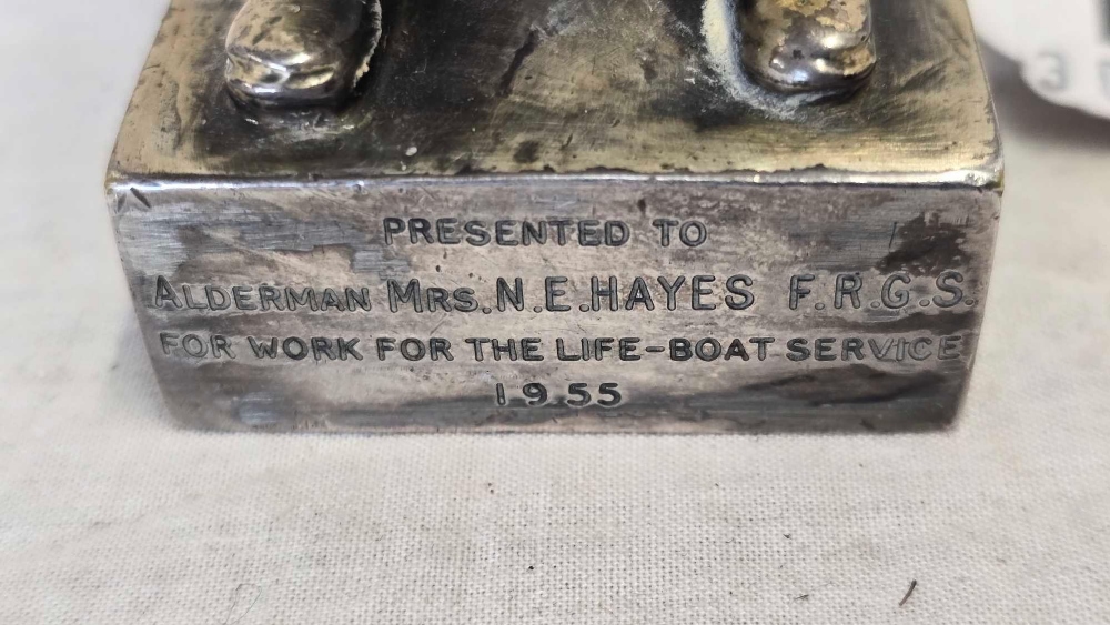 SILVERED BRASS LIFEBOAT SERVICE AWARD OF A LIFE BOATMAN - Image 3 of 3