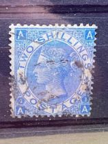 GB - QV USED 2/- 1887 PALE BLUE F. USED PL-1 S.G.