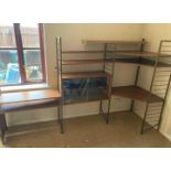 LADDERAX CORNER SHELVING UNIT WITH SHELVES