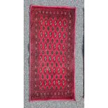 PAIR OF RED RUGS 45" X 22"