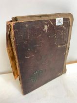 OLD DISTRESSED ALBUM c 1909 OF 1ST WW 'HOME CARDS' 105 +