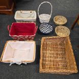 QTY OF MISC WICKER BASKETS