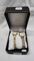 2 GOLD COLOURED LADIES WRIST WATCHES BY ROTARY & SEKONDA