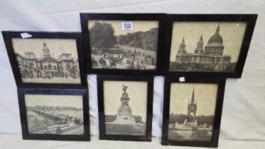 SET OF 6 BLACK & WHITE PHOTOGRAPHS C1910, ALL CENTRAL LONDON VIEW INCLUDING WESTMINSTER BRIDGE,