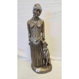 BRONZED ART DECO STYLE FIGURE OF LYDIA BY FIRTH SCULPTURES
