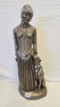 BRONZED ART DECO STYLE FIGURE OF LYDIA BY FIRTH SCULPTURES