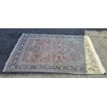78" X 48" CREAM PATTERNED RUG