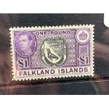 FALKLANDS - 1938 G6 £1 FINE MINT SG163