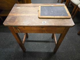 SCHOOL DESK & BLACKBOARD