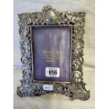 ORNATE PIERCED SILVER PICTURE FRAME BY MAPPIN BROS LONDON 1898,