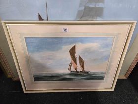 F/G WATERCOLOUR OF A SAILING SHIP BY MAYNARD,