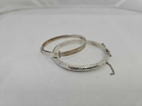 2 SILVER BABY BANGLES