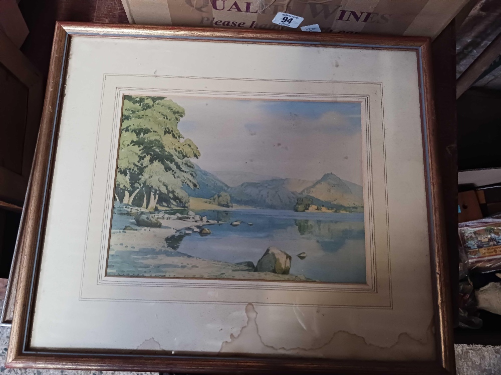 CARTON WITH VARIOUS F/G PRINTS, WATERCOLOURS, - Image 8 of 12