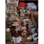 CARTON WITH MISC FIGURINES & BRIC-A-BRAC