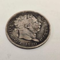 A GEORGE SILVER SHILLING 1820